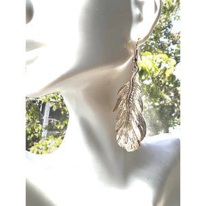 Gold Color Leaf Earring